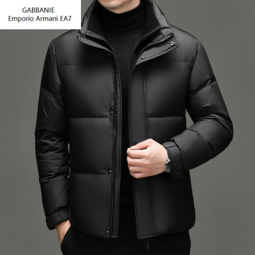 Emporio Armani EA7 Armani fake two-piece men's down jacket high-end 90 duck down winter thickened and warm 2026 new stand-up collar outer black L