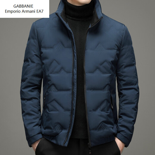 Emporio Armani EA7 Armani Модная повседневная куртка мужская 2026 Зимняя новинка корейского стиля Теплый воротник-стойка на молнии Утолщенный пуховик Черный M 170