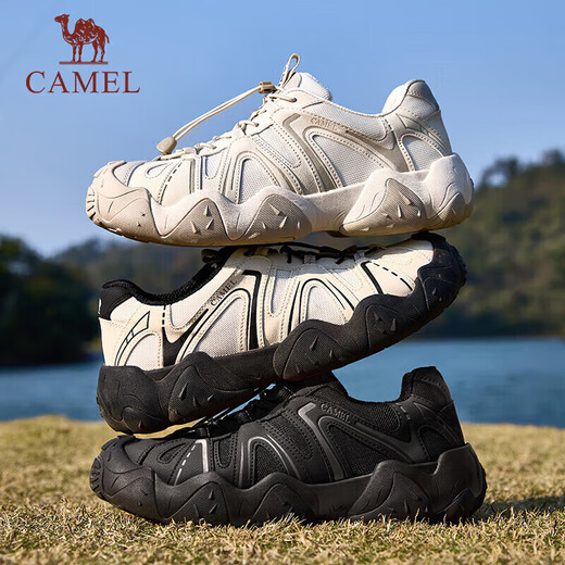 Camel (CAMEL) Yunshan 1.ª generación Otoño al aire libre Senderismo y montañismo Zapatos casuales, feos y lindos para parejas G15S076104 Negro 42