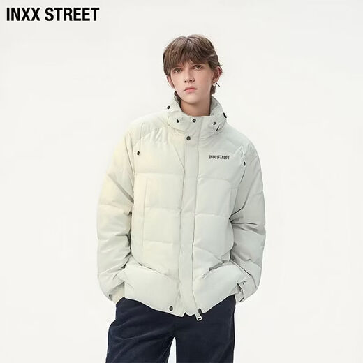 Inxx (inxx) INXX STREET solid color simple hooded cotton jacket for men and women in autumn and winter new thickened warm cotton jacket, apricot M