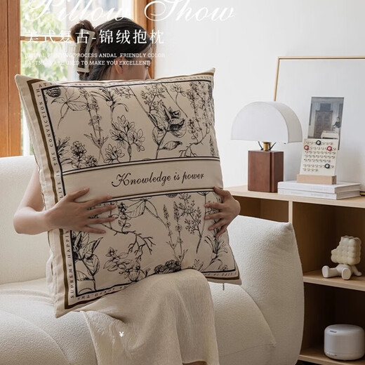 Yinshang American style pillow light luxury high-end sofa living room cushion pillow bedside large backrest large pillow case with core