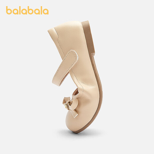 BALABALA balaOne BALABALA children's princess shoes for girls 2025 new spring and autumn sweet princess soft-soled shoes off-white 10301 23 (foot length 13.8-14.2/inner length 15.2)