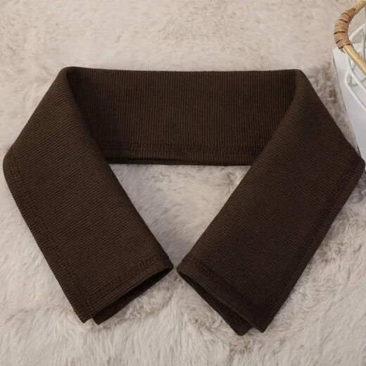 Fat Donglai's same style down jacket collar protector, collar anti-dirty artifact accessories, threaded all-inclusive cotton coat collar protector bag, black no buttonhole threaded collar with + thread, length 54*width 16