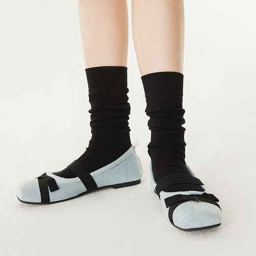 Shangsen faction (senpice) Shangsen red pile socks spring and autumn mid-calf stockings small leather shoes with pile socks pack 3 pairs one size fits all size 35-39