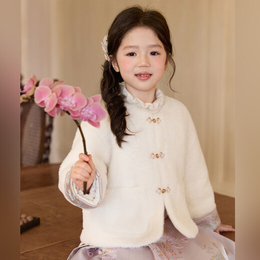 LUSON Children's Clothing Baby Horse Face Skirt Suit Women's New Year Hanfu 2026 New Girls National Style New Year's Wear Jacket Horse Face Skirt 140