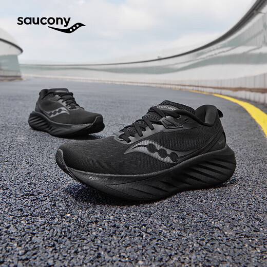 Saucony Peng Yuyan's same style Saucony TRIUMPH Victory 22SE men's running shoes, cushioning and comfortable sports, black 43