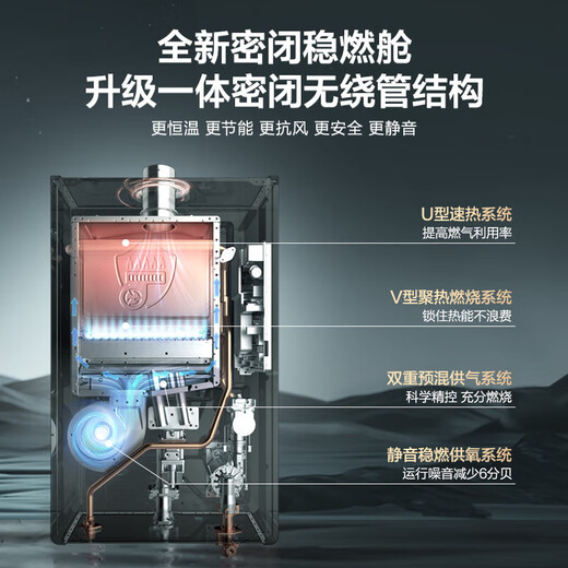 Haier gas water heater, 15% discount on national subsidy, natural gas first-class silent water servo constant temperature, five-stage micro-fire, lower-mounted fan, closed, stable burning chamber, good dream series KL3 set, 16L KL3pro 5A, first-class constant temperature, really comfortable