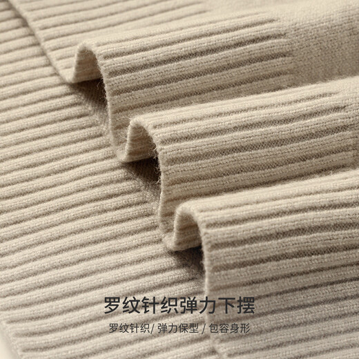 Shanshan (FIRS) 410G heavyweight thickened autumn and winter men's sweater machine washable warm and supple double-layer collar casual sweater top