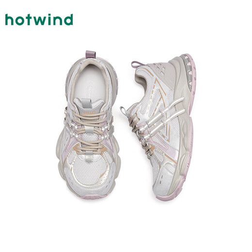Hotwind thick-soled dad shoes for women 2026 spring new versatile sports running women's shoes outdoor casual shoes 82 rice noodles 37
