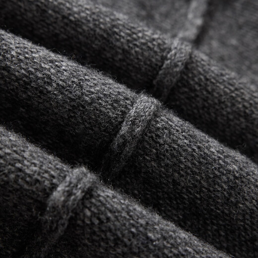 Chunzhu thick yak wool half zipper classic simple 2025 spring new all-match warm sweater men's wool sweater medium green gray 2XL 120CM