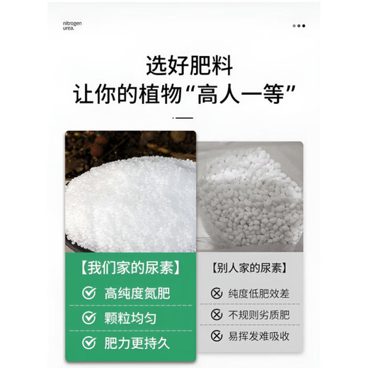 Mu Chun'ao urea fertilizer nitrogen, phosphorus and potassium fertilizer granular flower vegetable fruit lawn compound fertilizer base fertilizer flower and vegetable fertilizer nitrogen fertilizer urea 5Jin Jin is equal to 0.5 kg