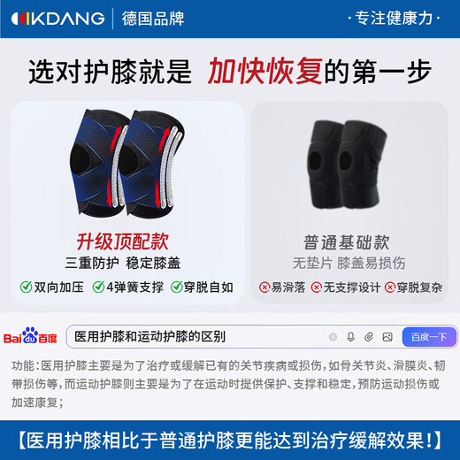 KDANG医用护膝半月板髌骨韧带损伤关节炎积液专用运动固定男女士专用