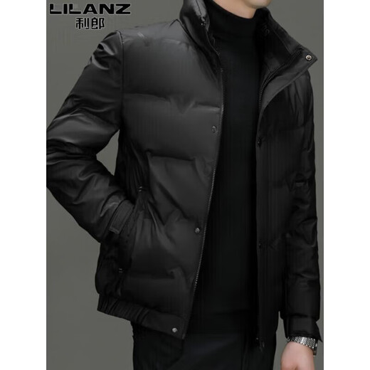 LILANZ Down Jacket Men's Winter Stand Collar Business Casual Young and Middle-aged Short Light Fashion Jacket Men's Khaki 2369 3XL