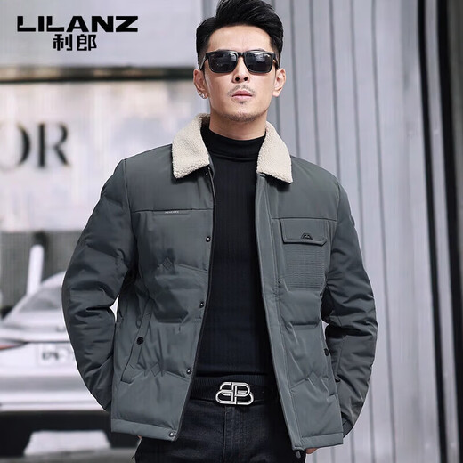 LILANZ Высококачественный мужской пуховик 2025, зимняя короткая теплая куртка-пуховик, модная уличная морозостойкая куртка черного цвета M 170