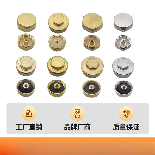 Qiaobolai electric water heater sewage outlet nut brass nut 4 points 5 minutes 6 minutes 8 minutes 1 inch screw waterproof cap magnesium rod accessories 4 points M4 brass cap sewage outlet magnesium rod special