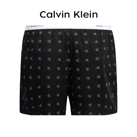 Calvin KleinCK男士棉质时尚舒适平角内裤 2条装 NB1396A  TMY褐/黑 M