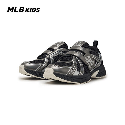 MLB Children's Official Breathable Street Trendy Sports Shoes for Boys and Girls TRACK RUNNER Focus Shoes 26 Spring and Summer New Style Black 29.5 Size