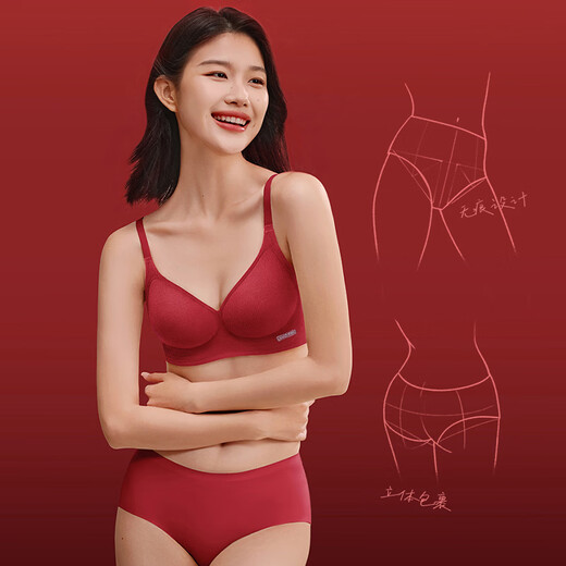 Langsha's zodiac year, the year of the horse, red underwear, underwear and socks set, women's bra set, gift box, bride's wedding gift