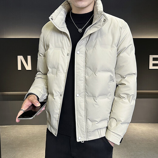 Snow Flying (SNOWFLYING) high-end down jacket men's winter 2025 new thickened warm coat stand collar fashionable men's jacket cold weather clothing off-white