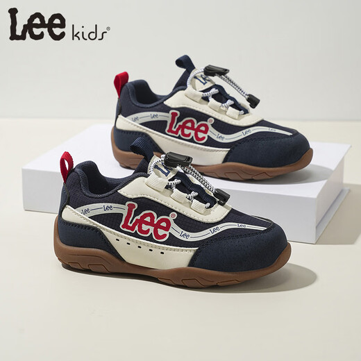 LEE KIDS children's shoes spring new children's non-slip running shoes girls versatile casual sports shoes boys big children dark blue 34