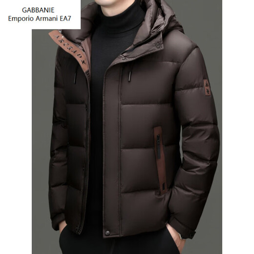 Emporio Armani EA7 Armani winter business casual down jacket men's thickened bread coat warm jacket young and middle-aged men's short duck black M suitable for 100-125Jin Jin equals 0.5 kg
