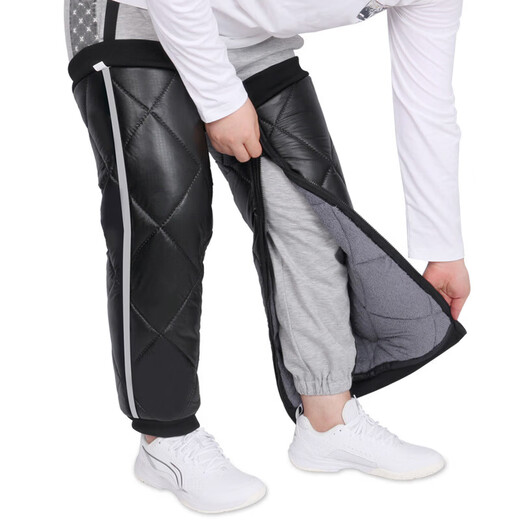 Electric vehicle knee pads, battery motorcycles, warm cycling leg protection artifact, winter knee cold and windproof protective gear for men and women, upgraded to the ultimate, enlarged and thickened - black 70cm Oxford cloth - waterproof fabric