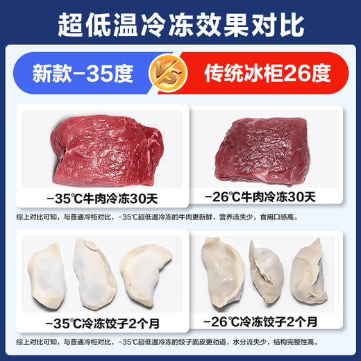 Haier Sapphire Blue Freezer Household Small 200 Liter 300 Liter No Need for Frequent Defrosting First Class Energy Efficiency Commercial Large Capacity Freezer Energy Saving Freezer Refrigerator Dual-Purpose Single Temperature Small 200 Liter Hot-Selling PCM Steel Plate Liner - 35 degrees Celsius