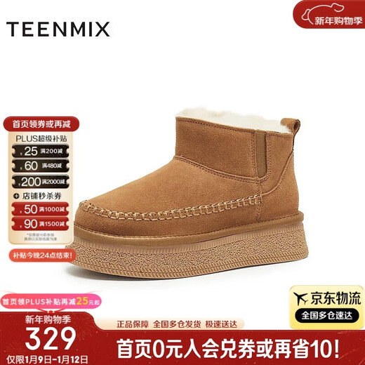 Tianmiyi Damenstiefel, modische und vielseitige Schuhe, plüschige warme Schneestiefel, modische und bequeme Damenschuhe