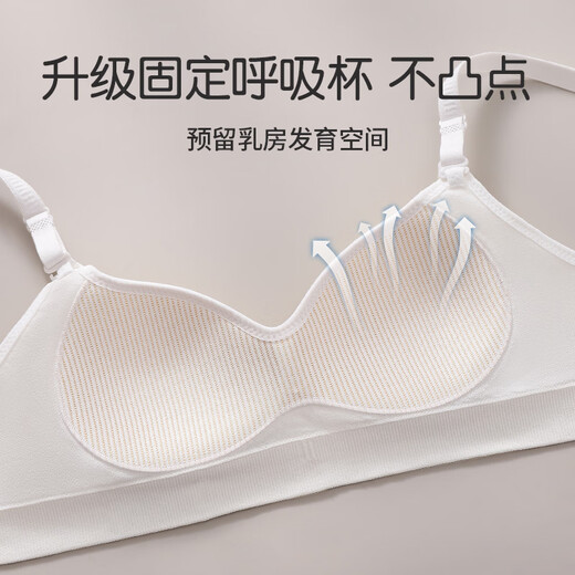 Ancient and modern (GUJIN) traceless girls' underwear, three stages of puberty and development, 10 to 14 years old girls' bras for junior high school and primary school students, black + black, 2-pack to protect puberty, S 60-90Jin Jin is equal to 0.5 kg