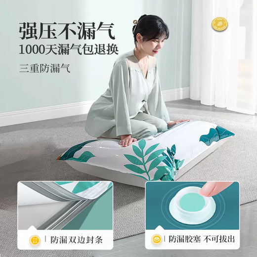 Yusenyi Vacuum Compression Bag Exhausts and Thickens Household Nordic Style PA+PE High Density Compression Bag for Down Jacket Storage 16-piece Set for Whole Family Storage (5 Extra Large - 5 Large - 5 Medium) - 1 Electric Pump