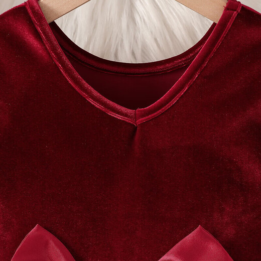 Girls Dresses Autumn and Winter 2025 Autumn Clothes New Children's Clothes Autumn Skirts Children's Sequined Autumn Skirts Princess Skirts Fashionable Red 100 cm 3-4