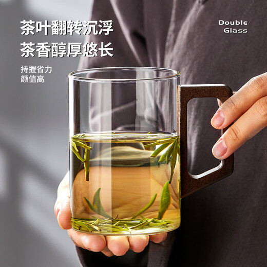 Niye tea cup glass with handle tea cup guest cup 6 water cups household set food grade high temperature resistant cup