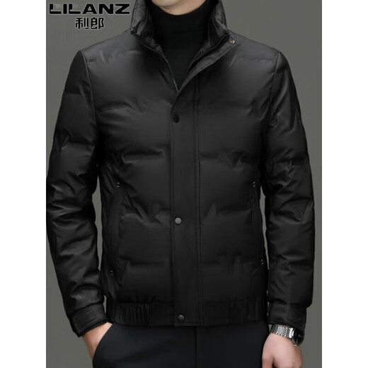 LILANZ Down Jacket Men's Winter Stand Collar Business Casual Young and Middle-aged Short Light Fashion Jacket Men's Khaki 2369 3XL