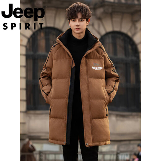 JEEP international brand youth mid-length cotton jacket men's winter 2025 new warm cotton jacket casual cotton jacket 898 black (cotton thickening) quality assurance M 80-100Jin Jin is equal to about 0.5 kg