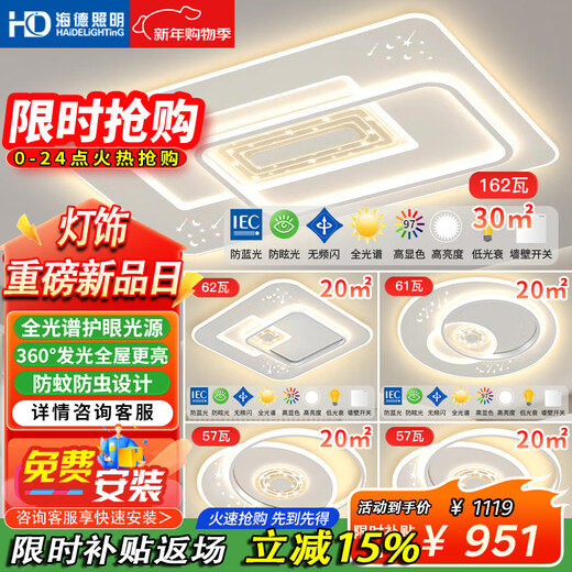 HD led full spectrum ceiling light new eye protection living room headlight bedroom dining room whole house lighting including installation