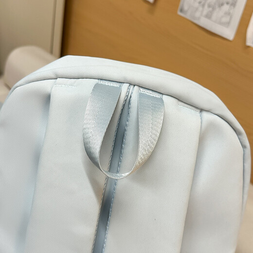 Xinmu school bag for junior high school students, large-capacity backpack for class and travel, college ins versatile primary school student backpack, blue, three random badges + 1 card (star pendant)