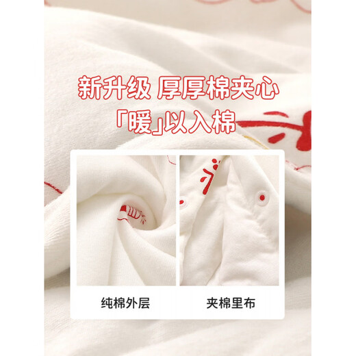 HAL.DUCK New Year Baby New Year's Greeting Clothes Red Dragon Year Infant Clothes Winter Thickened Jumpsuit Full Moon Baby New Year Festive Red Dragon Brings Blessings 59cm