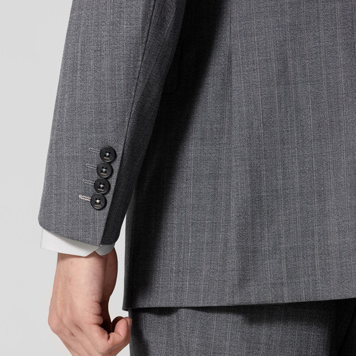 VICUTU Men's Formal Suit Business Versatile Travel Commuting Gray Pinstripe Suit 26 New Style Gray Pinstripe 175C Suit Top