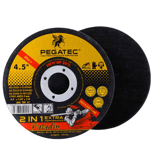 PEGATEC Continental 115 cutting blade foreign trade grade metal stainless steel cutting grinding wheel blade A60TBF grinding wheel saw blade 5 pieces/4.5 inch 115x1x22.2mm Continental