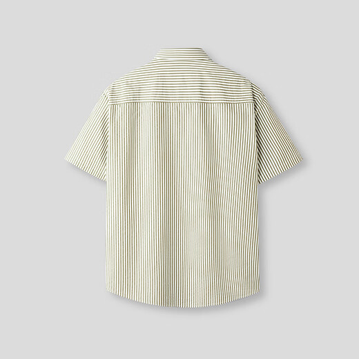 HLA Hailan House short-sleeved shirt for men in summer 26 cool striped square collar shirt for men