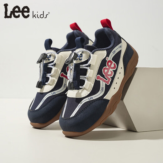 LEE KIDS children's shoes spring new children's non-slip running shoes girls versatile casual sports shoes boys big children dark blue 34