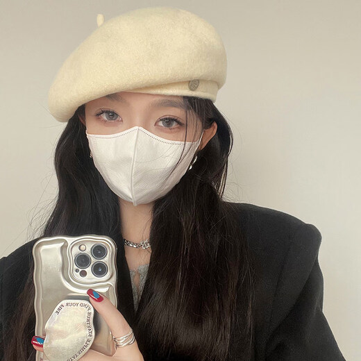 Aoyanlai 2026 Wool Woolen Large Head Circumference Beret Women's Autumn and Winter Korean Version Face Revealing Small Warm Painter Hat Gray M Increased Head Circumference 59-65c)