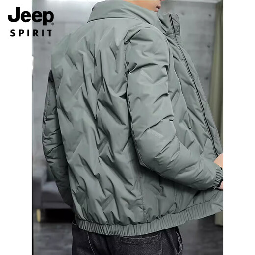 JEEP SPIRIT Winter Men's Light Regular Down Jacket 2025 New Stand Collar Warm Windproof Jacket Men's Commuting Versatile Black M Recommended 95-120Jin Jin is equal to 0.5 kg