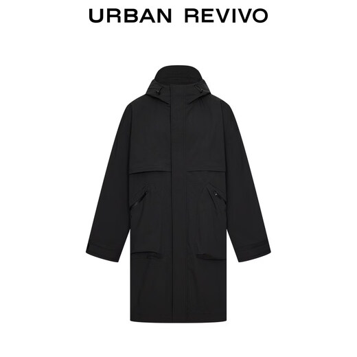 UR2026 spring new men's trendy outdoor hooded drawstring ultra-loose windbreaker UUV160010