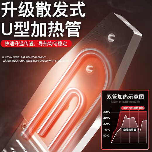 Digital display hot melt machine 32 models 3 die heads with quick-cut iron box