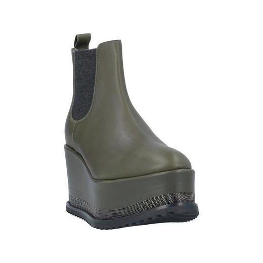 Brunello Cucinelli light luxury women's ankle boots Military green 20 | 37 EU