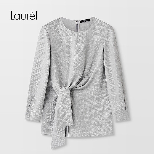 Laur l 21mm silk 26 spring new soft shape waist silk shirt LWL371C00900 mist gray S