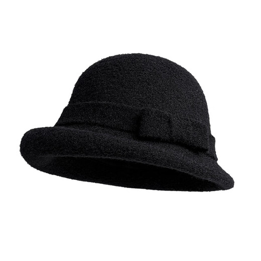 Zunti hat for women in autumn and winter French Hepburn style elegant white top hat for ladies ladies showing their face small bow thousand gold hat black adjustable