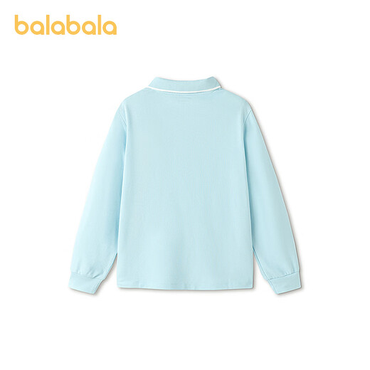 BALABALA balaOne BALABALA children's clothing children's long-sleeved T-shirt boys 2026 spring new POLO shirt versatile ice blue 80916 170