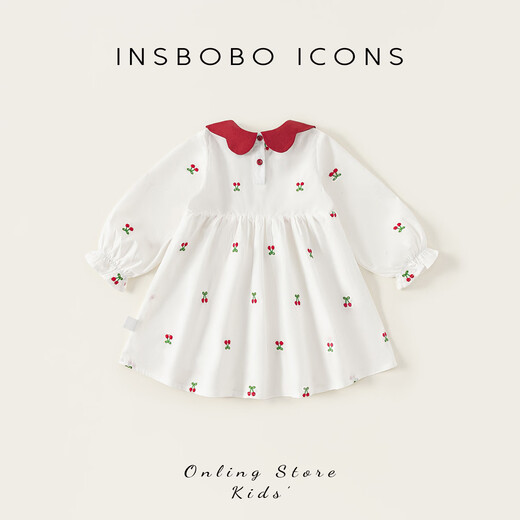 INSBOBO Girls Skirt Baby Dress 2026 Spring New Princess Skirt Children's Spring Fashionable Clothes White 80